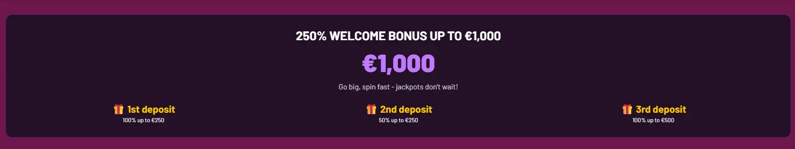Welkomstbonus van Let's Jackpot